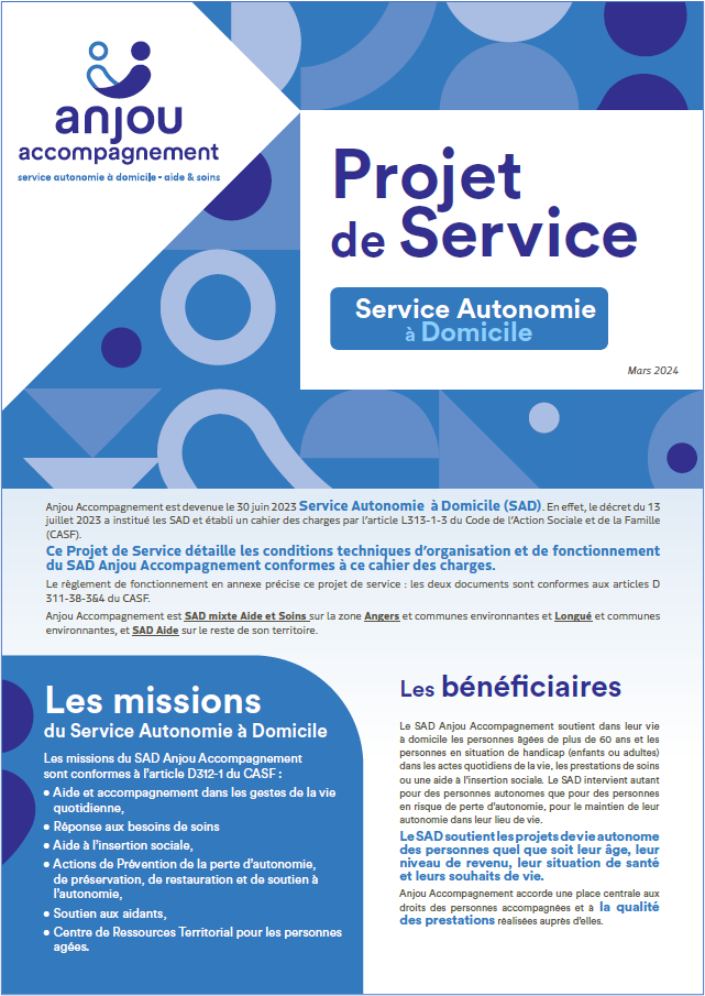 Consulter le Projet de Service d'Anjou Accompagnement